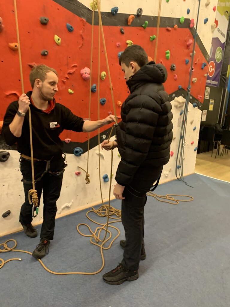 Image of KS4 Developing their 'Belay' Technique at Awesome Walls